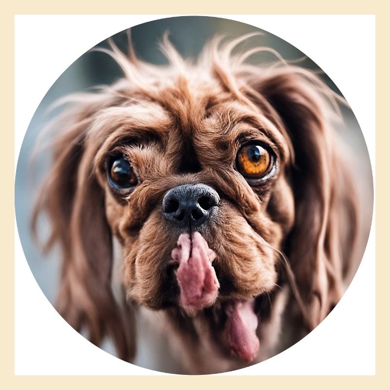 Hässlicher Hund Rundausschnitt
