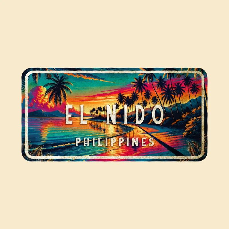 El Nido – Tropical Retro Schild