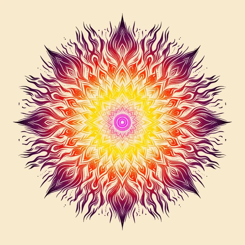 Psychedelic Fire Mandala