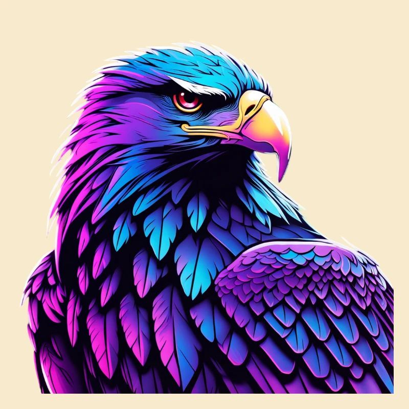 Glowing Eagle with Gradient
