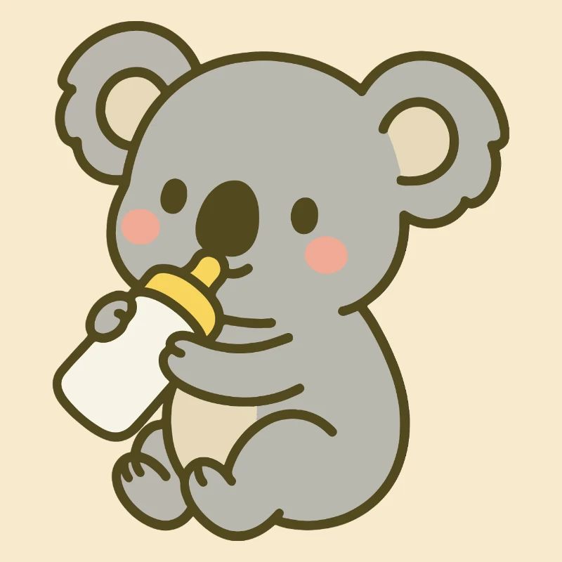 Kuschel-Koala mit Flasche
