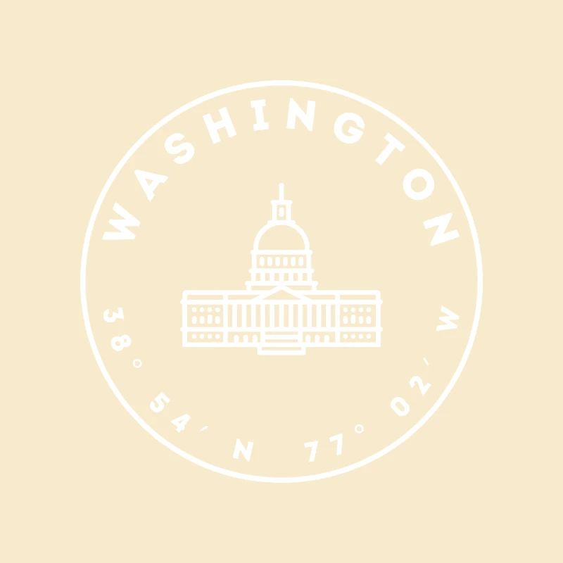 Washington DC avec le Capitole et les coordonnées