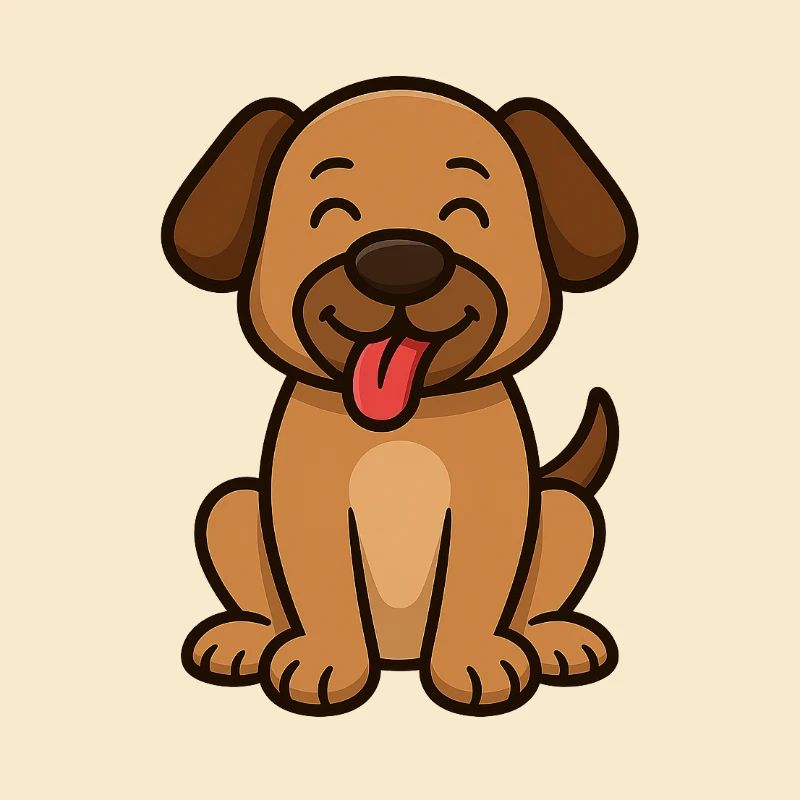 Süßer Hund – Cartoon Style Design
