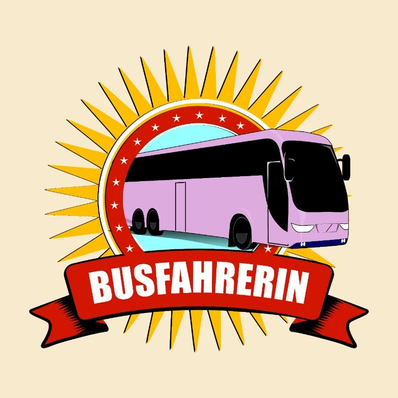 Bus Driver Silhouette Pattern