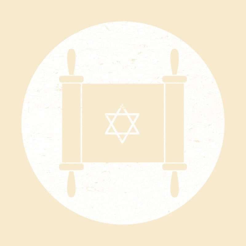Torah scroll in a white circle