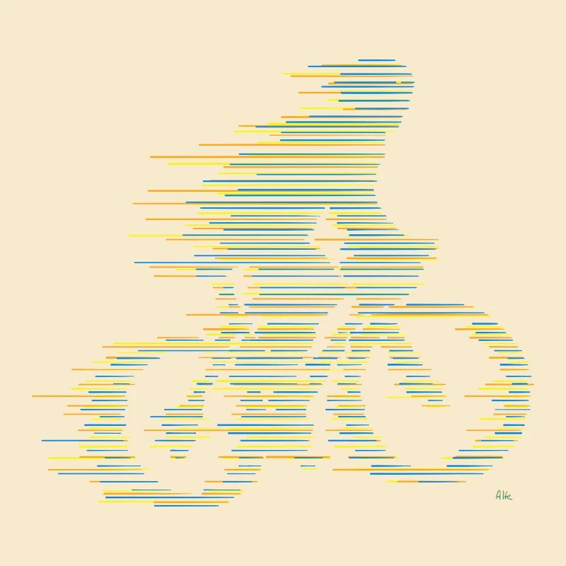Lignes de vélo de route Idée cadeau de vélo coloré