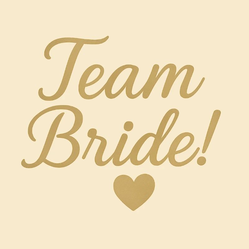 Team Bride Gold Script Design. Hochzeit