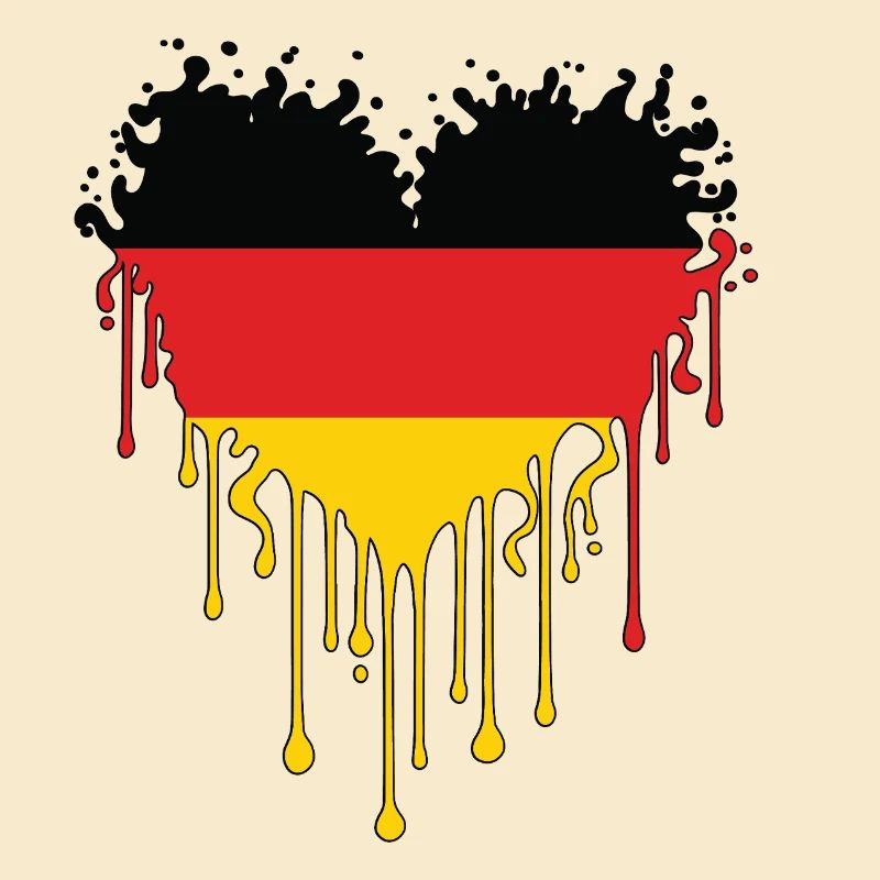 Tropfendes Herz Deutsche Flagge Kunst