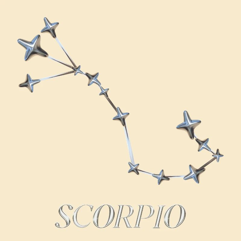 Scorpio Sternbild – Silberne Minimal-Konstellation