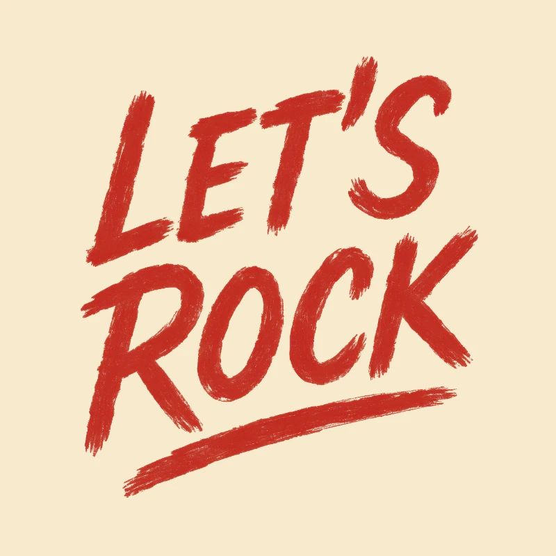 Conception graphique de texte de roche vibrante