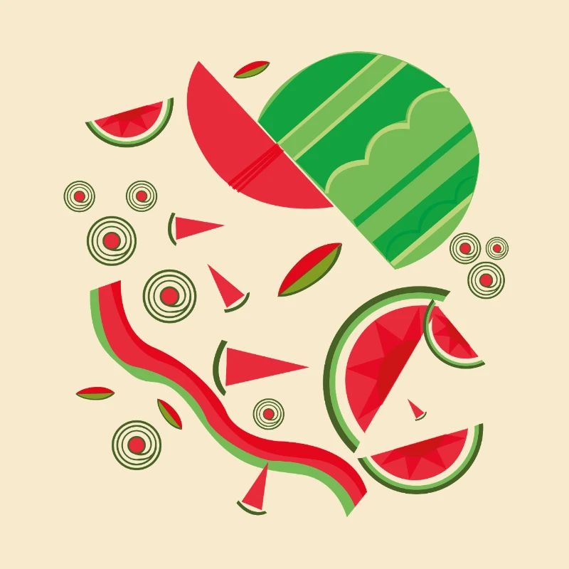 Design abstrait de pastèque