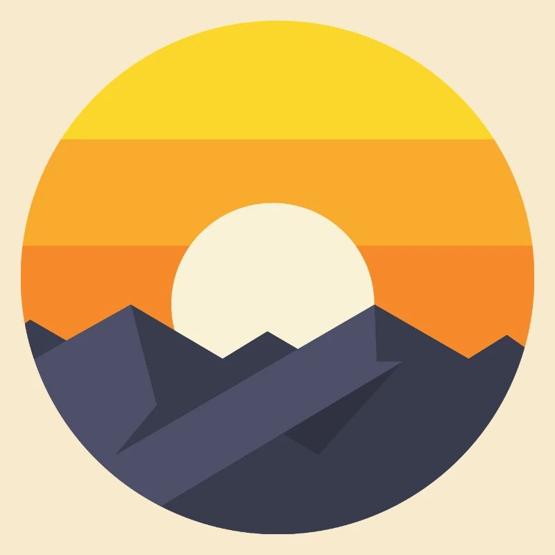 Sunset Mountain Abstract