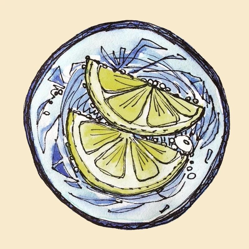Dessin à la main du citron