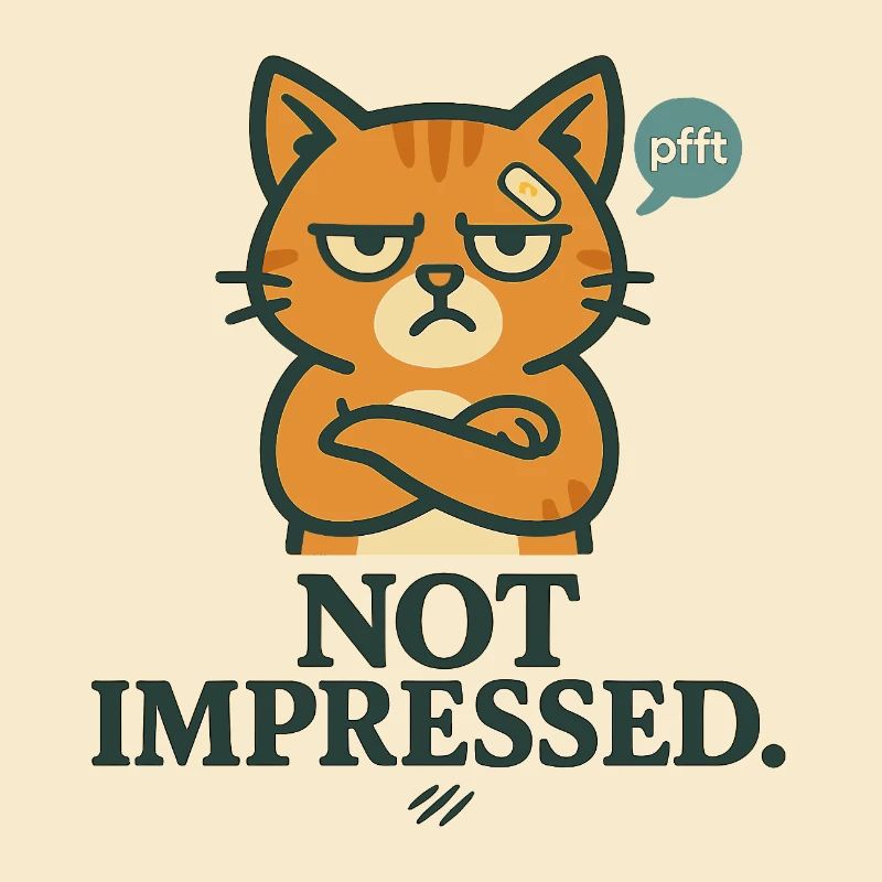 Not Impressed – Grumpy-Katze