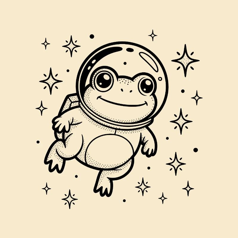 Grenouille dans l'espace - Logo Cool Astonomy
