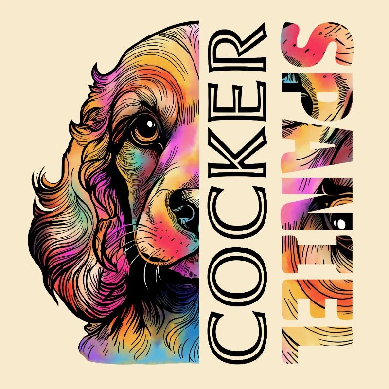 Farbenfroher Cocker Spaniel
