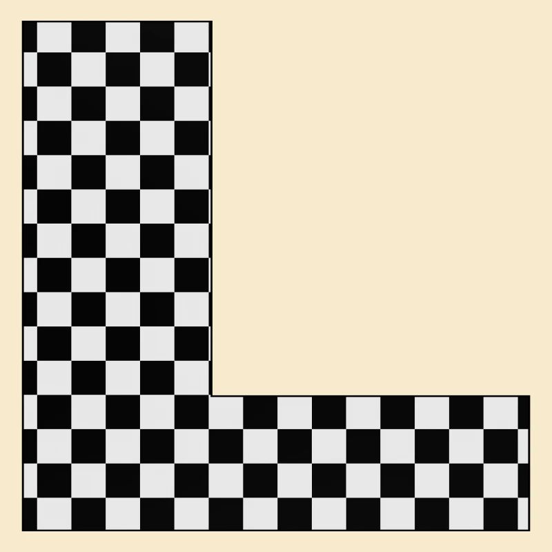 Karierter Buchstabe L