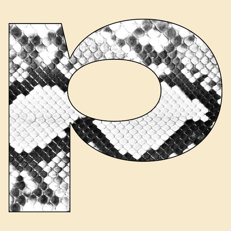 Snake pattern letter p