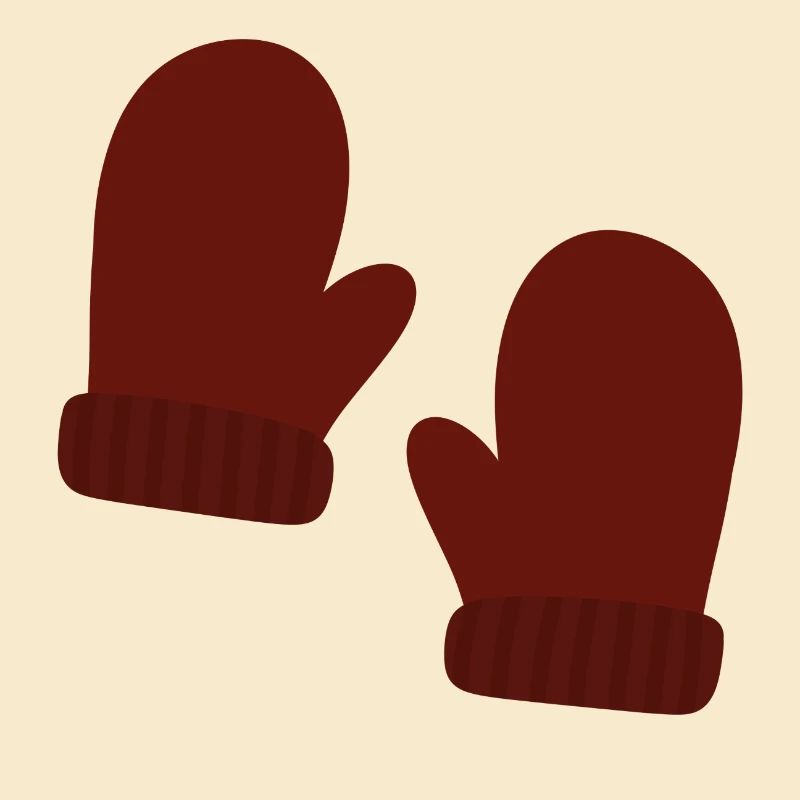 Gemütliche Winterhandschuhe Illustration