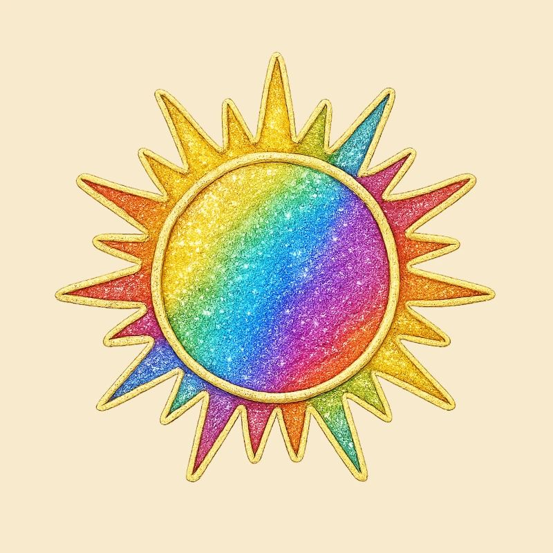 Motif éclatant de soleil arc-en-ciel