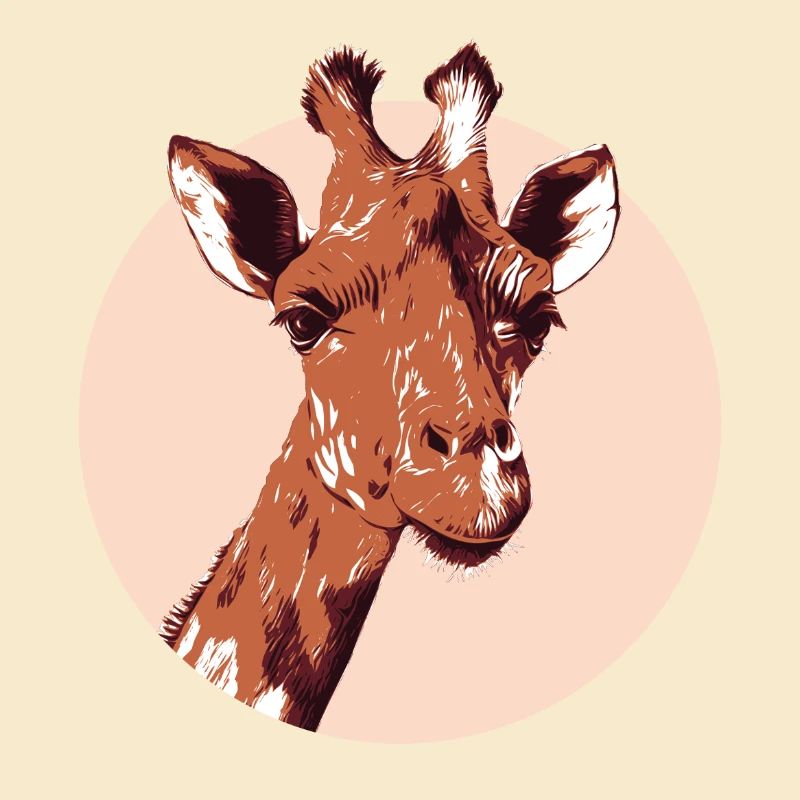 Conception illustrative moderne de girafe