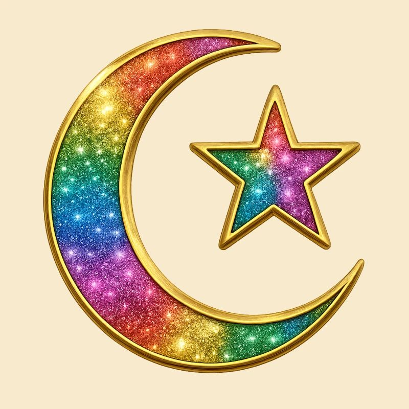 Galaxy Moon and Star - Islamic Crescent