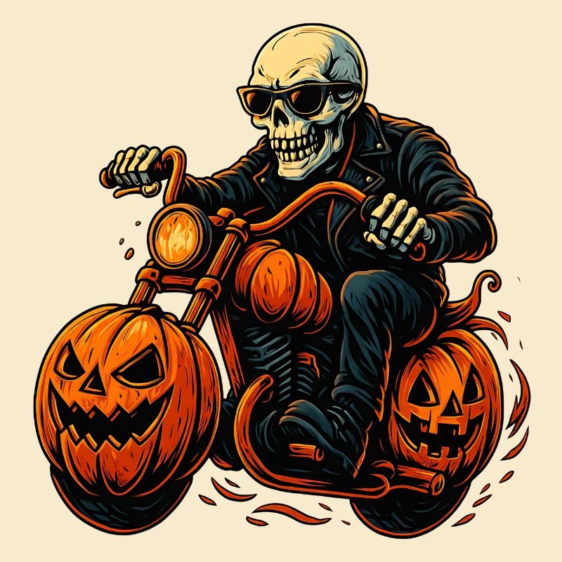 Gruseliger Biker