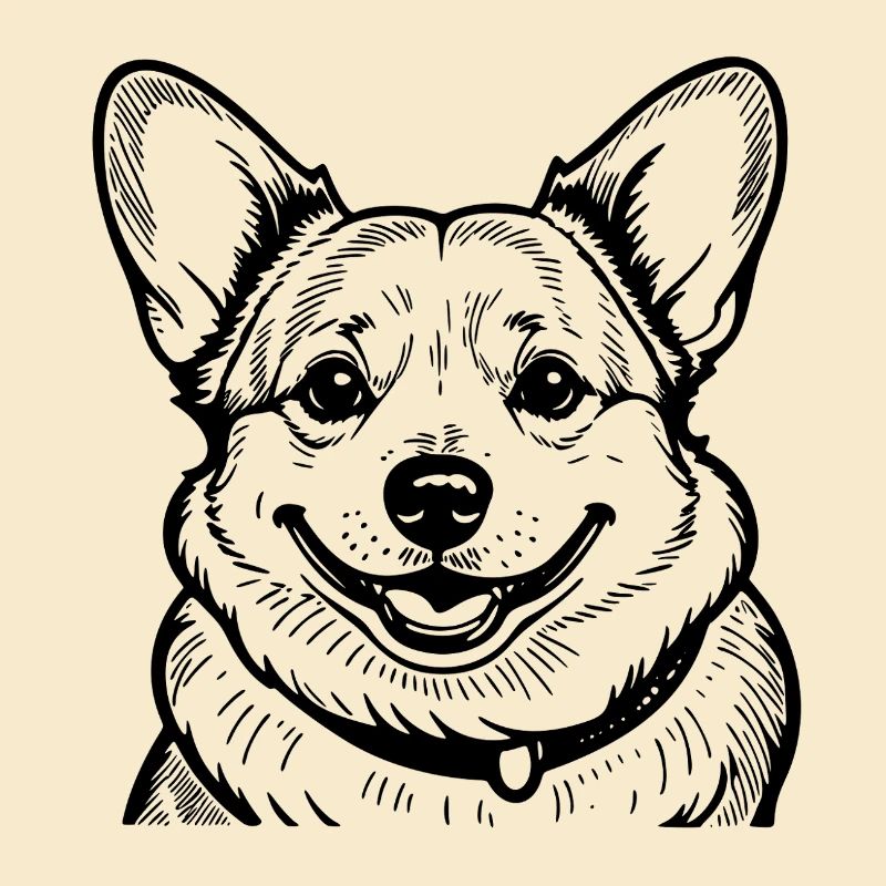 Corgi Hund Illustration