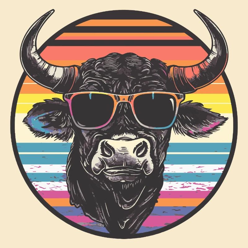 Lässiger Bison mit Sonnenbrille