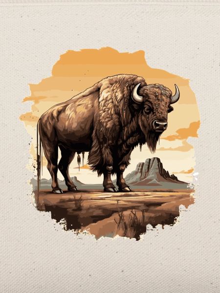 Majestischer Bison im Western-Stil