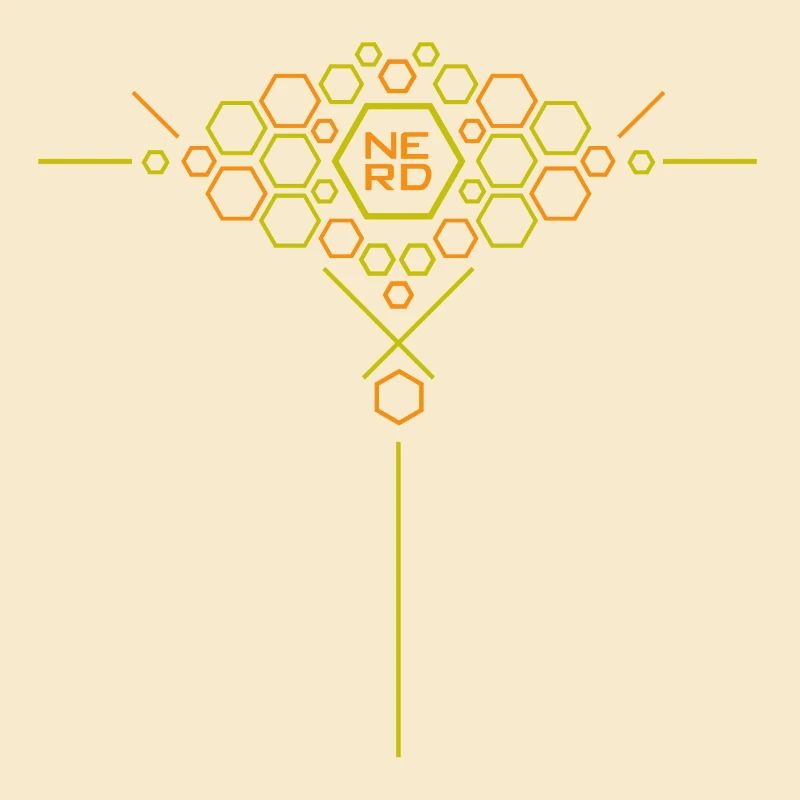 Nerd Hex Muster Gradient