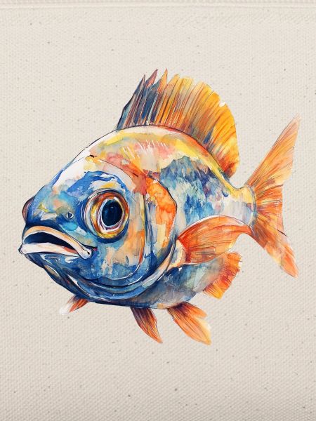 Aquarellfisch Farbexplosion