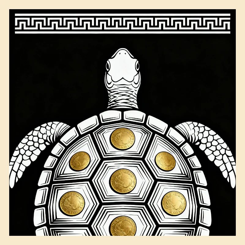 Schildkröte Münzpanzer