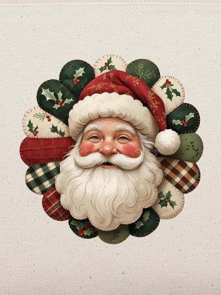 Patchwork Weihnachtsmann Motiv