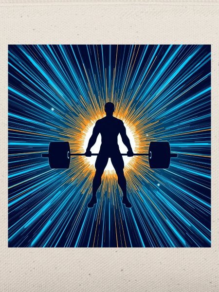 Barbell Hero im Lichtkreis