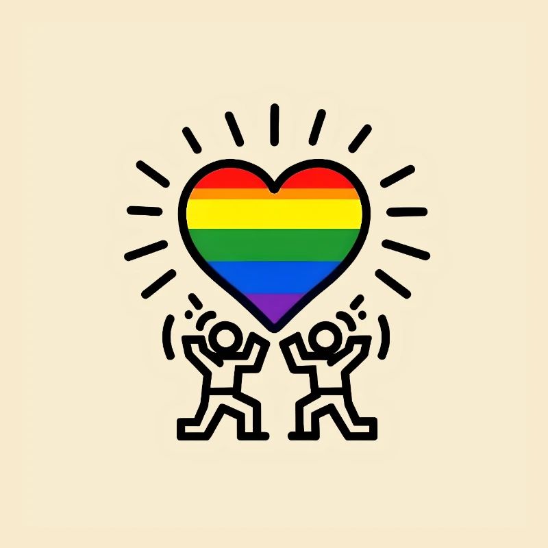 Herz-Regenbogen-Feier