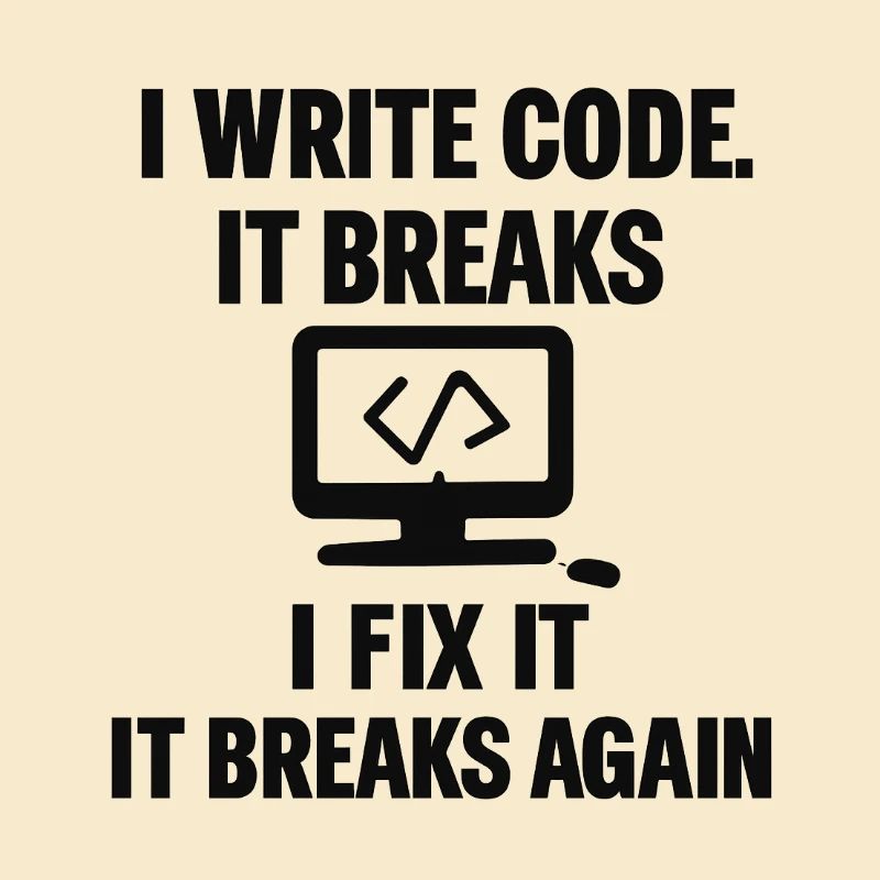 J’écris du code – T-shirt de programmeur drôle