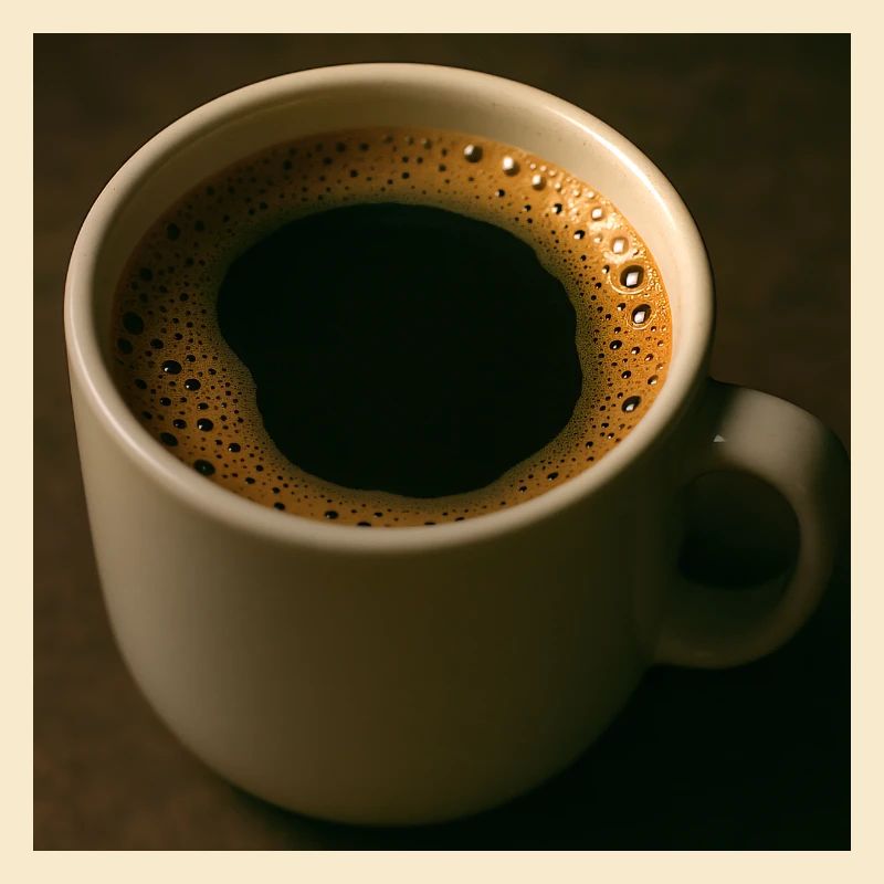 Eine Tasse schwarzer Kaffee