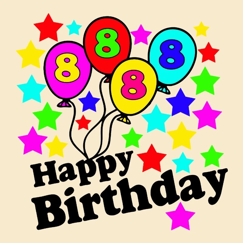 8.Geburtstag , 8er Geburtstagsfeier Sterne