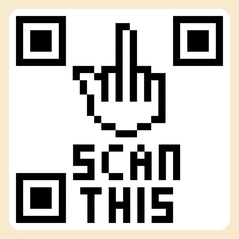 QRcode middle finger