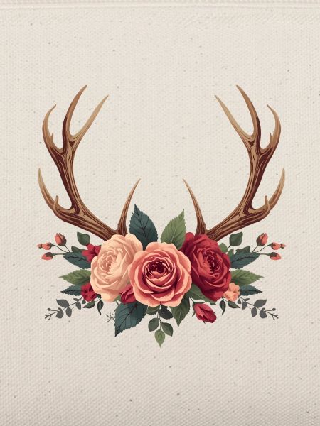 Hirschgeweih & Rosen - Boho Nature Design