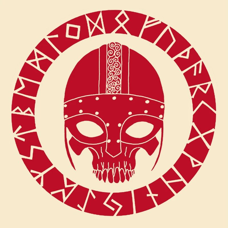 Red Skull und Wikinger Runen