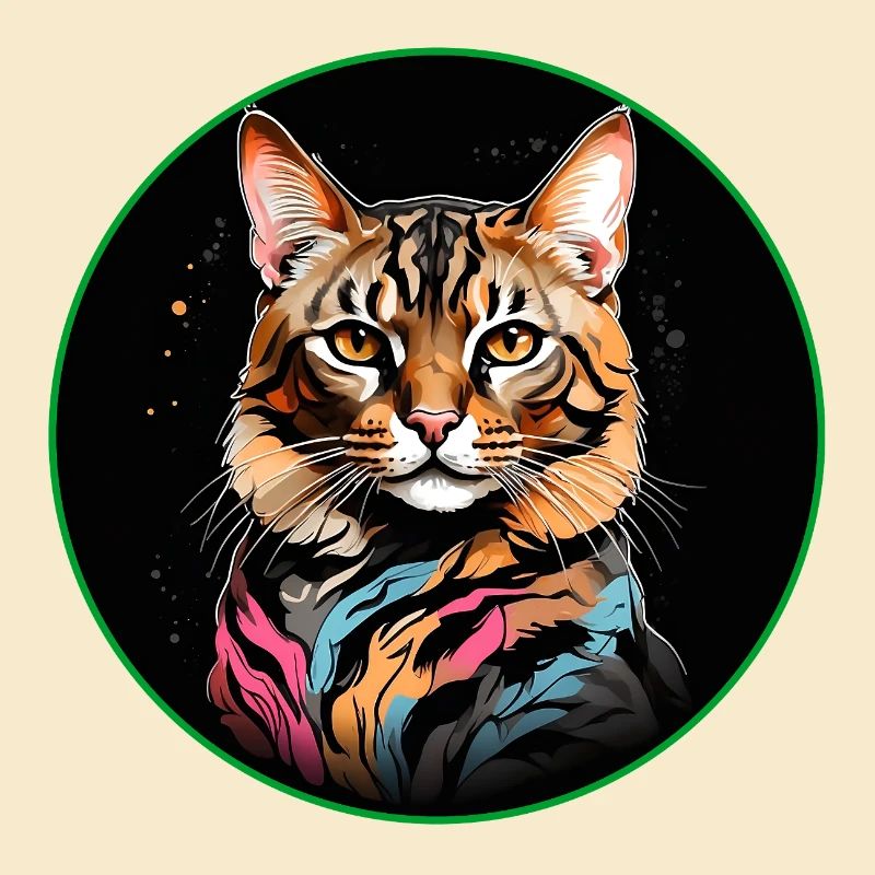 Chat Bengal avec écharpe
