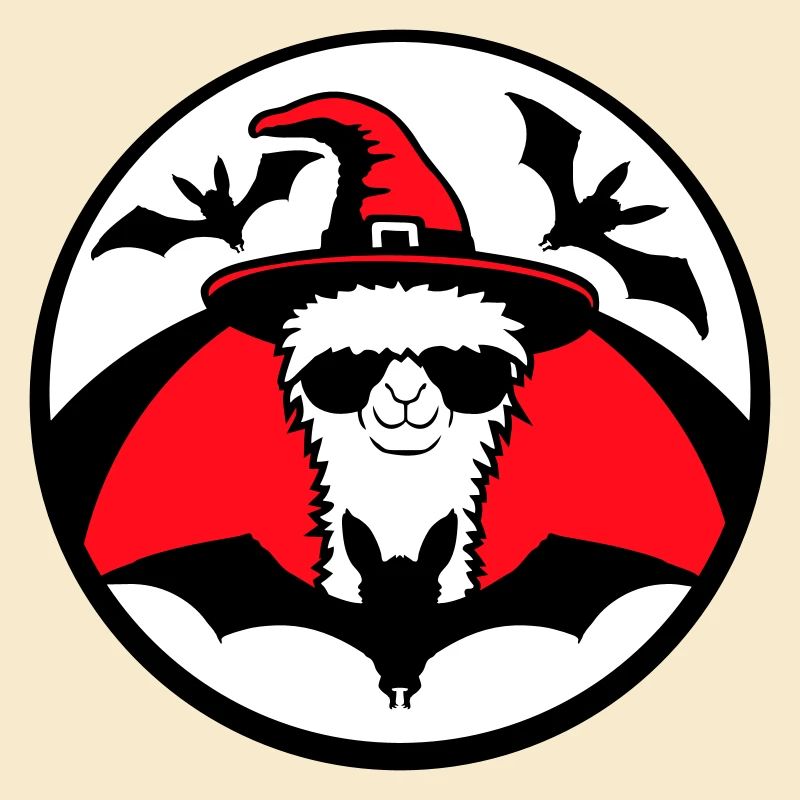 Llama Halloween Witch Hat Bat Cool Alpaca Cute