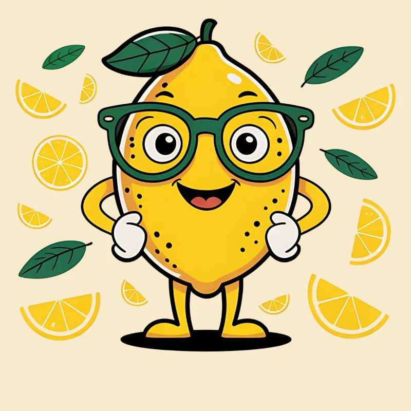 Zitrone mit Brille