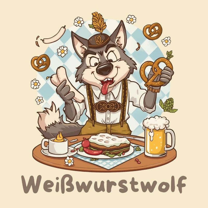 Weißwurstwolf Kochheld Bavarian