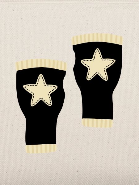 Star Fingerlose Handschuhe Design
