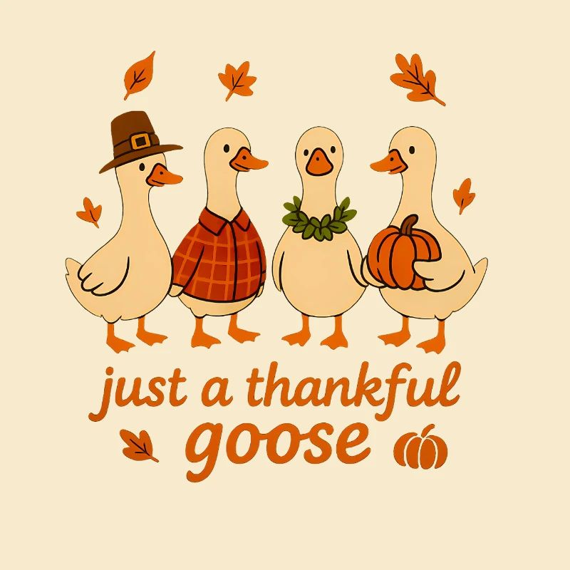 Just A Thankful Goose Pumpkin Fall 