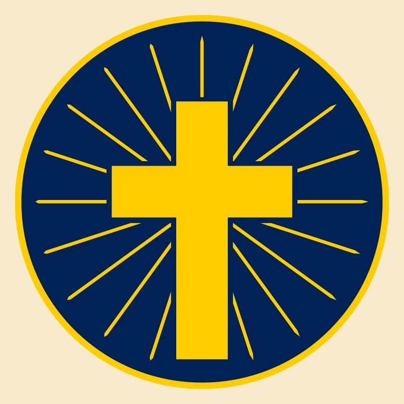 Croix Dorée Avec Rayons