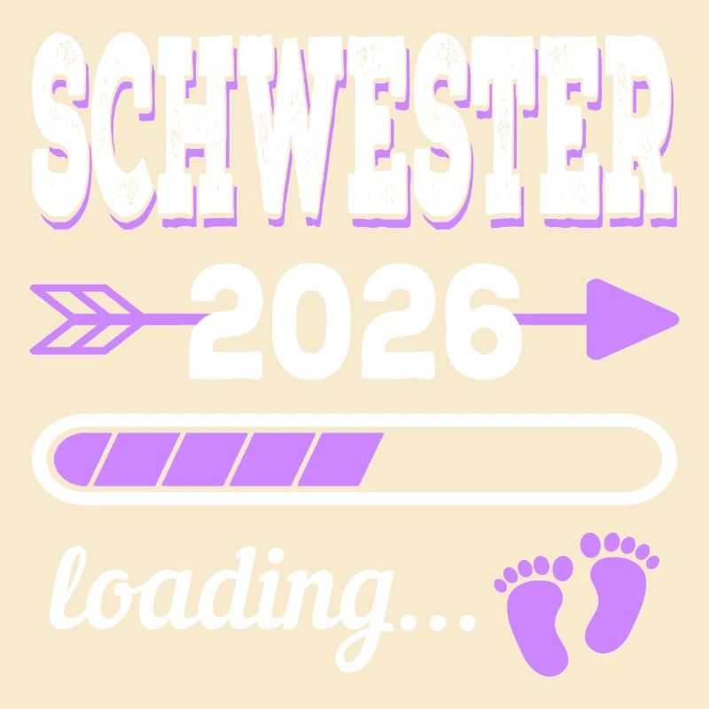 Schwester 2026 Loading Geburt Geschenkidee
